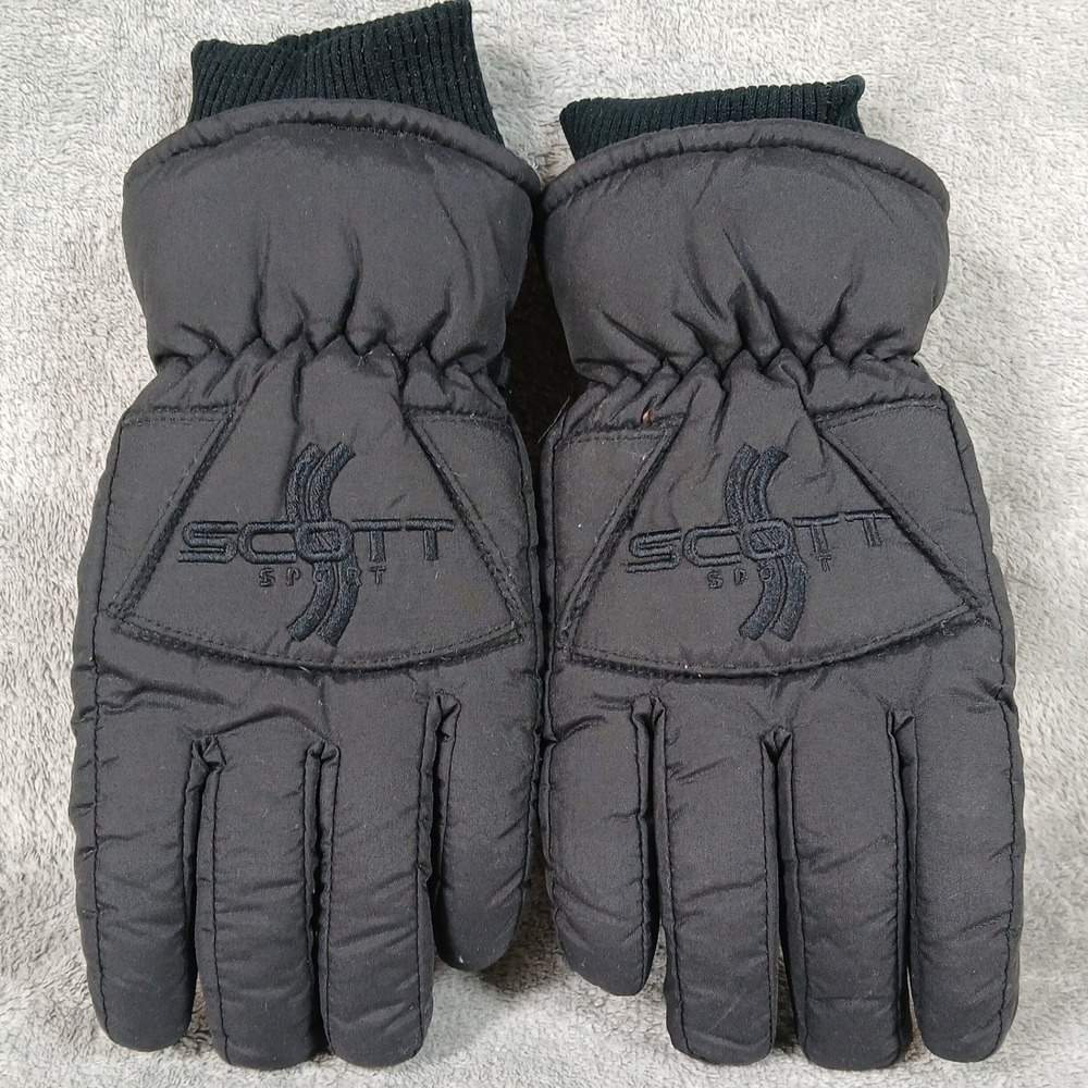 Scott Sport Snow Gloves Women's M Drypel Insulated Black Nylon PVC Y2K